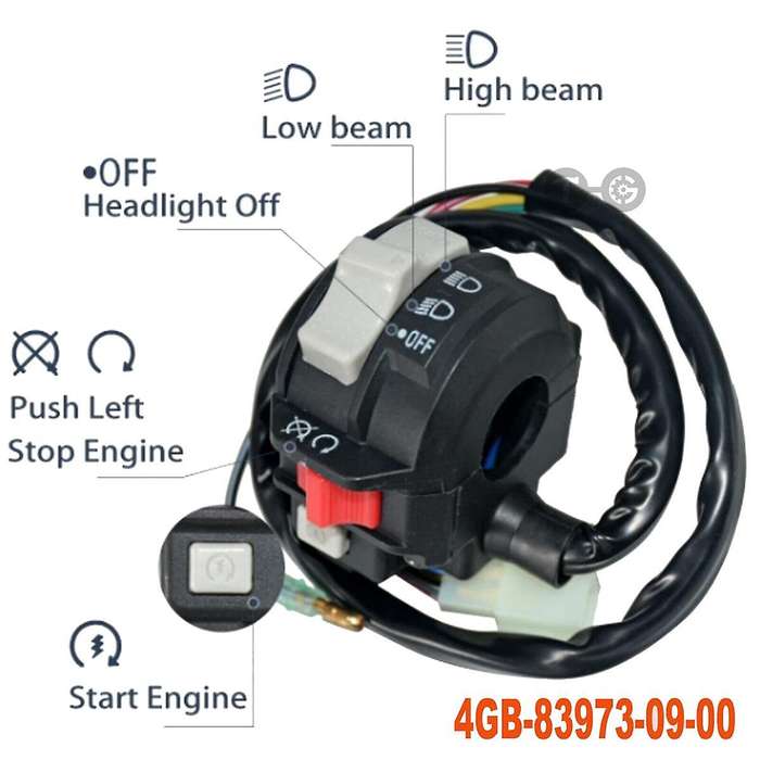 Left Handlebar Kill Switch Start Headlight 4gb839730000 for 350 Yfm350fx