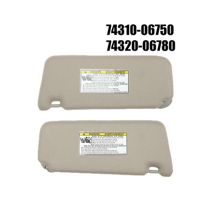 Left Right Driver Passenger Side Sun Visor with Makeup Mirror for 2007-2011 74310-06750-e0 74320-067