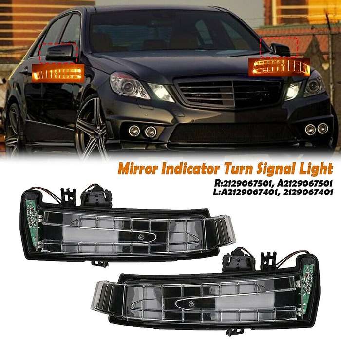 Left Right Side Mirror Indicator Turn Signal Light for C E S-Class W204 W212 W221 2007-2013