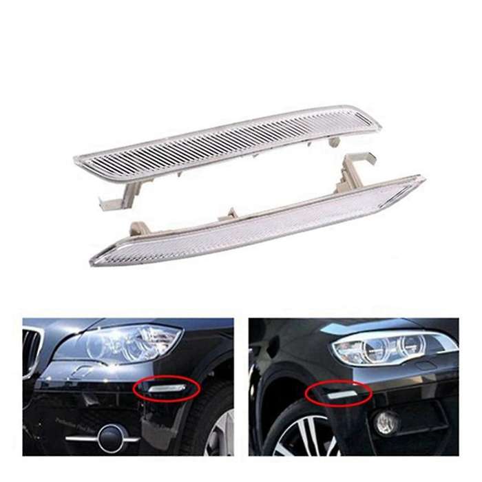 Left Right Pair Clear White Side Marker Reflector 63147187087 63147187088 for - X6 E71 E72 2008- 201
