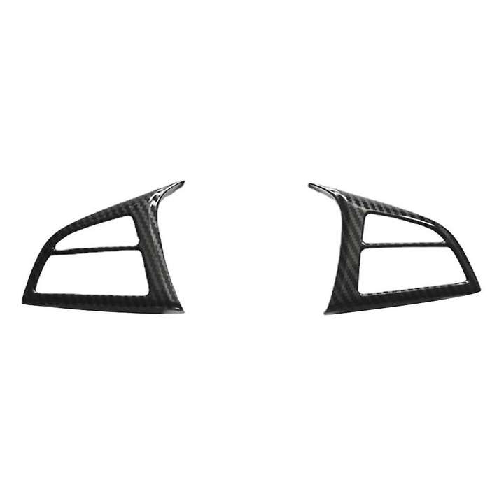 Left Right Steering Wheel Frame Decor Switch Button Cover Trim Decoration Carbon Fiber Look for TAN