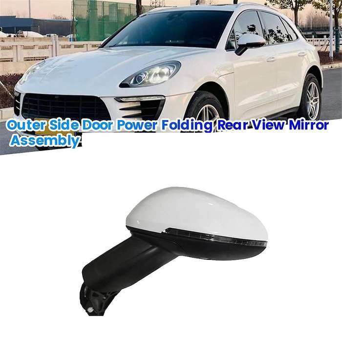 Left Side Door Electric Folding Rear View Mirror Assembly for 2015-2018 Outer Door Wing Mirror