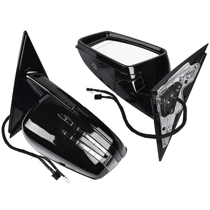 Left Side Door Power Rear View Mirror Assembly Black for W221 S Class S300 S400 S500 S550 2010-2013