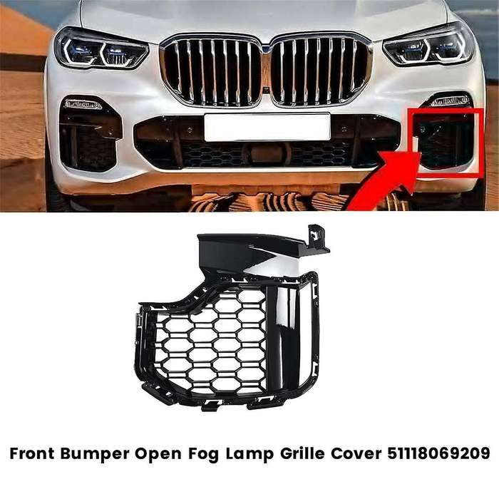 Left Side Front Bumper Open Grille Cover 51118069209 for G05 X5 2018-2022 Fog Lamp Lights Grille Fr