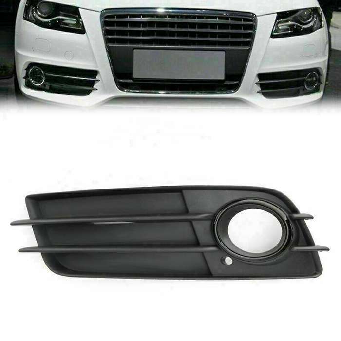 Left Side Matte Black Fog Light Grill Bumper for- A4 B8 S4 2008-2012 8K0807681C