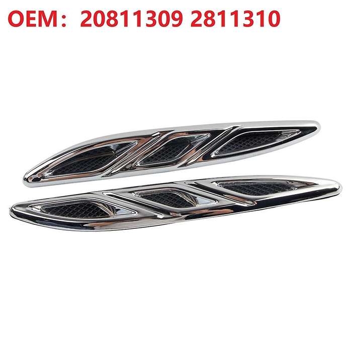 Left+Right Front Hood Engine Vent Grille Molding Trim 20811309 2811310 for Verano 2012-2016
