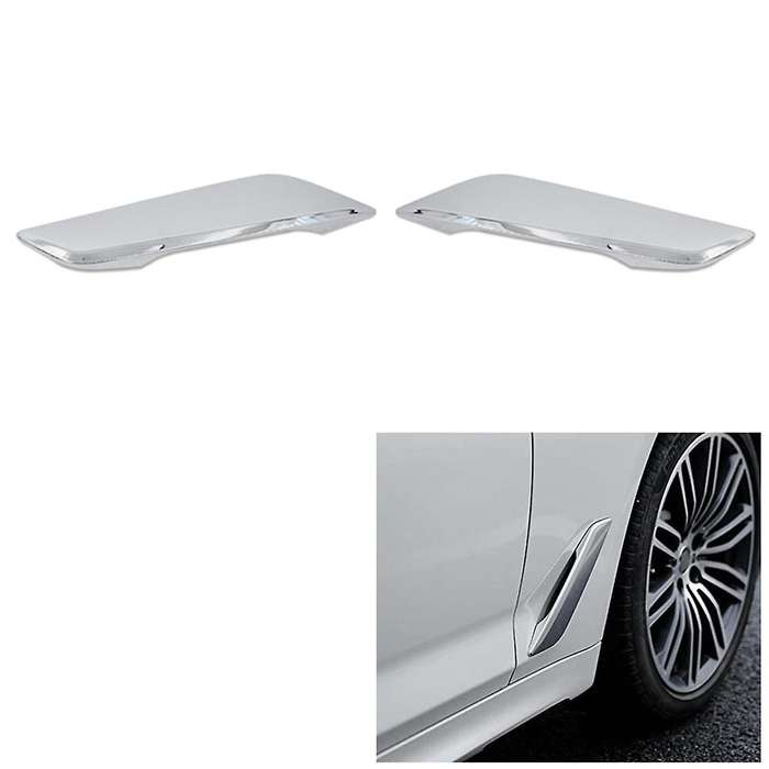Left+Right Side Vent Air Outlet Chrome Strip Trim for 5 Series G30 G31 G38 2018-2022 51137349593 51