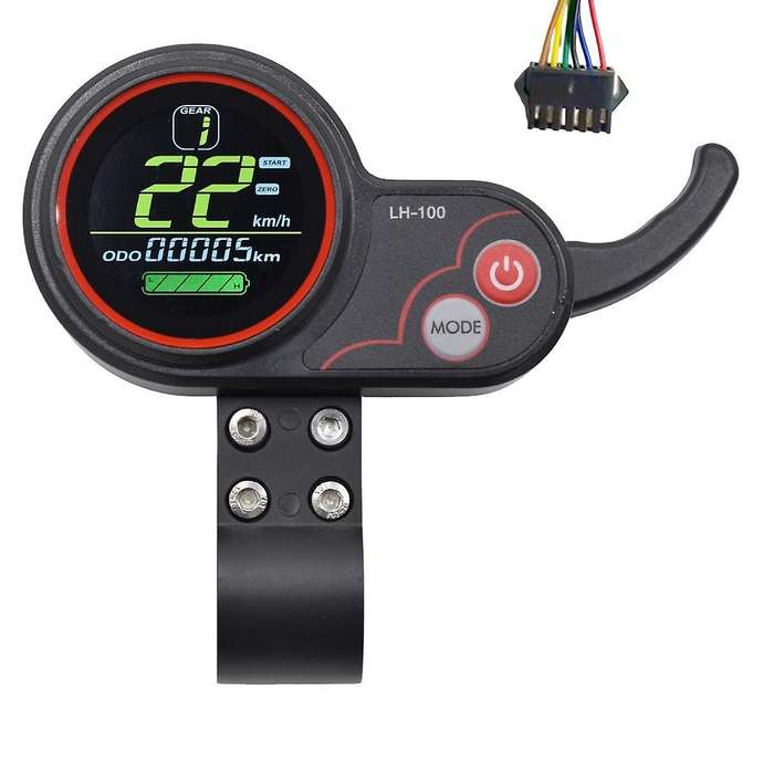 Lh100 Lcd Display Dashboard 24v-60v Throttle Meter for Electric Scooter/ebike Speedometer(sm Plug 6p