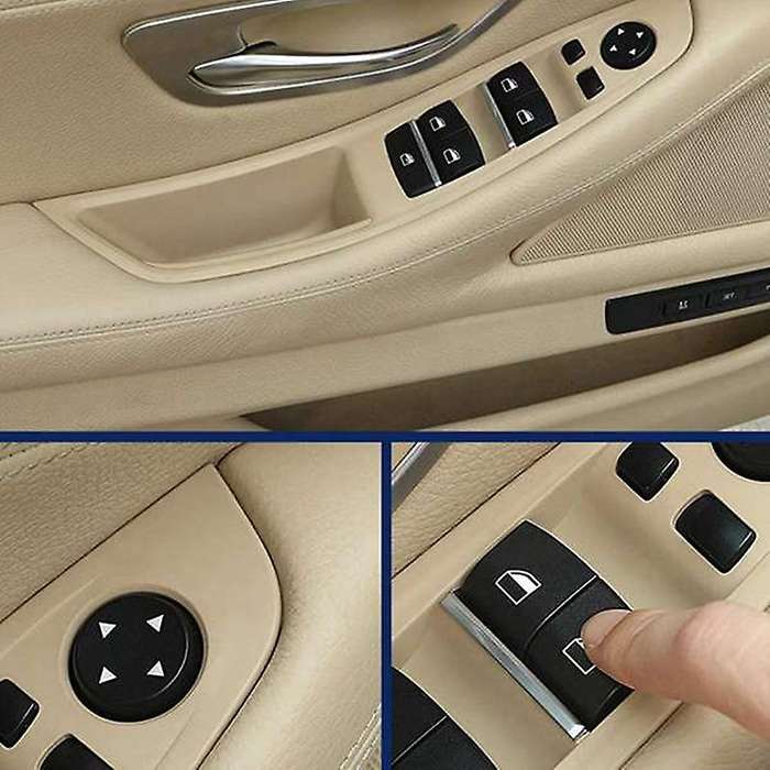 LHD Car Interior Door Handle Inner Door Panel Pull Trim Cover for - 5 Serie F10 F11 520 525 Black