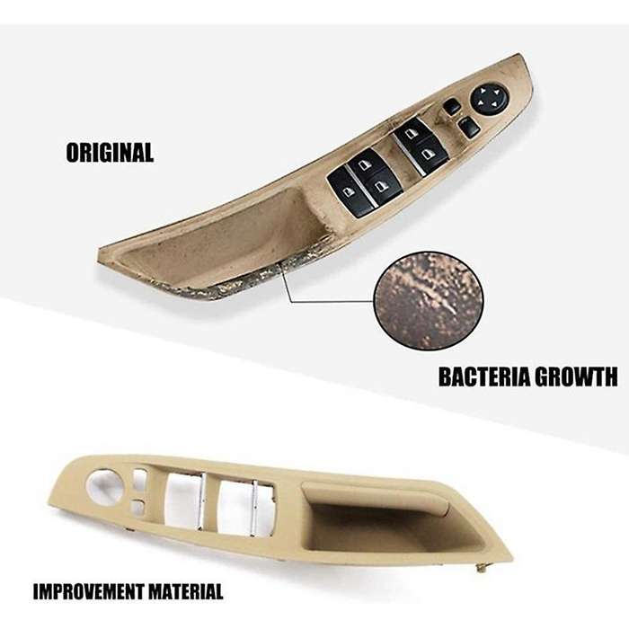 LHD Car Interior Door Handle Inner Door Panel Pull Trim Cover for - 5 Serie F10 F11 520 525 Black
