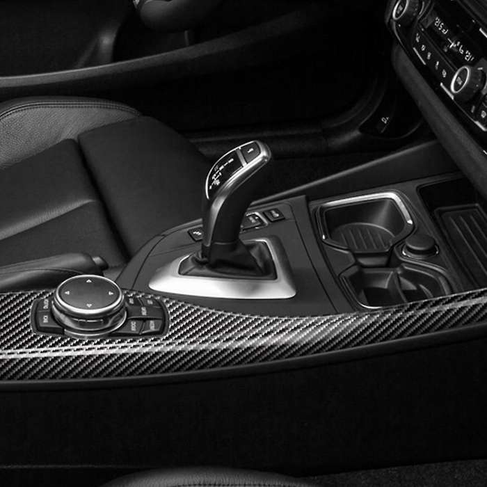 LHD Real Carbon Fiber Sticker Car Multimedia Knob Panel Cover Interior Trim for 1 2 Series F20 F22