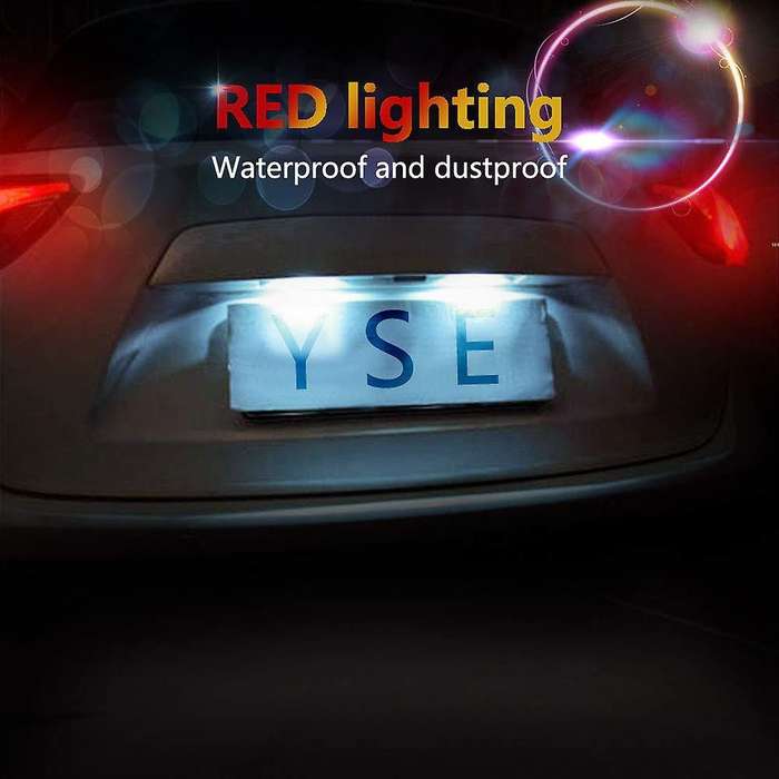 License Plate Light, 3 LED 12V 24V LED Exterior License Plate Light Waterproof Super Bright for Car