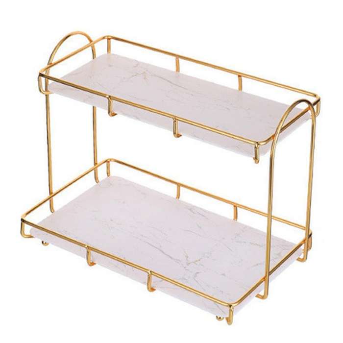 Light Luxury Countertop Makeup Organizer Skin Care Products Perfume Organizer for Cosmetics Bathroo