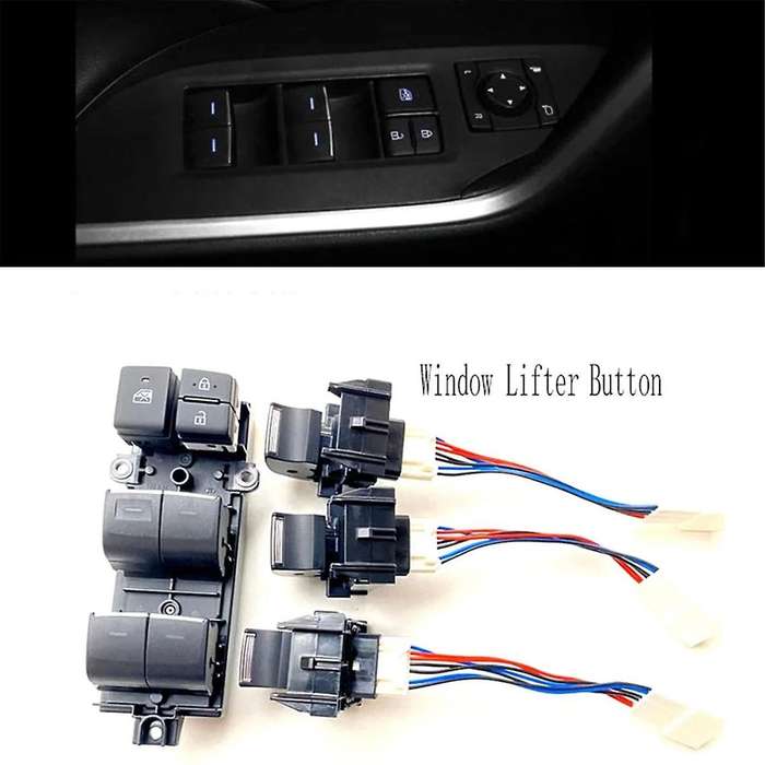 Lighted Led Power Window Lifter Switch Button for 4 2018-2023 Left Driving Backlight