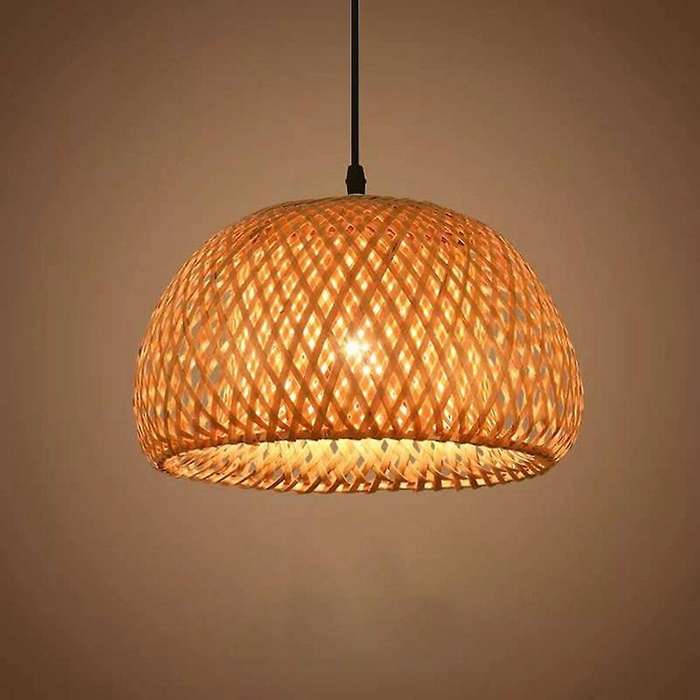 Lighting Rattan Lamp Handmade Bamboo Chandelier Retro Cafe Bar Lounge for Garden Restaurant Bedroom