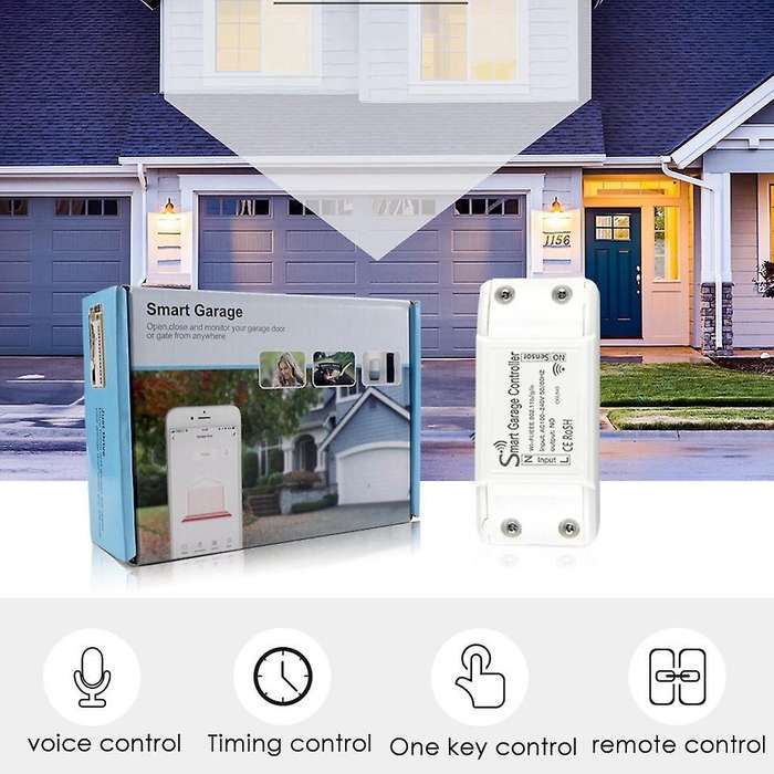 Lntelligent Garage Door Controller WiFi Garage Door Opener Lntelligent Life/Tuya APP Remote with Hom
