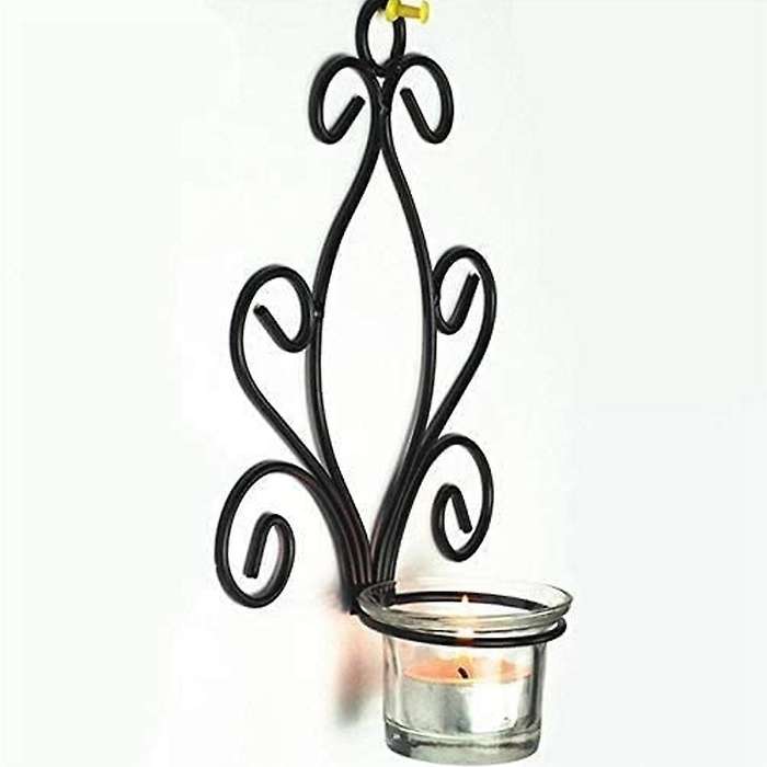 Living Room Candlestick Wall Wrought Iron Candlestick European Style Candlestick Cafe Candlestick Ho