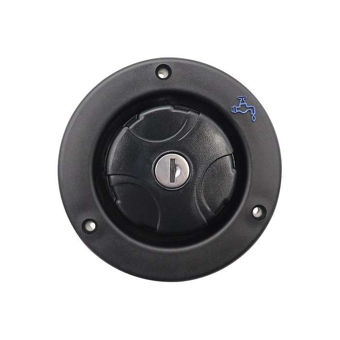 Lockable Filler Neck Tanks Caravan Water Fill Hatch Inlet Trailer Tank Caps Rv Accessory(black)