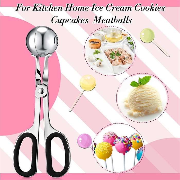 Lollipop Cake Stick Treat Bag Set Include 100 Bags 100 Treat Sticks Metallic Ties Meat Baller with