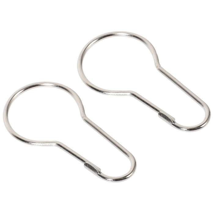 Lot of 100 iron Shower Curtain Hooks Rings Clips