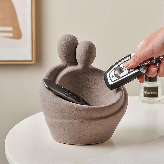 Lovers Statue with Bowl Storage Box for Keys Jewelry Figurine Resin Home Decor Table Decoration Sulp
