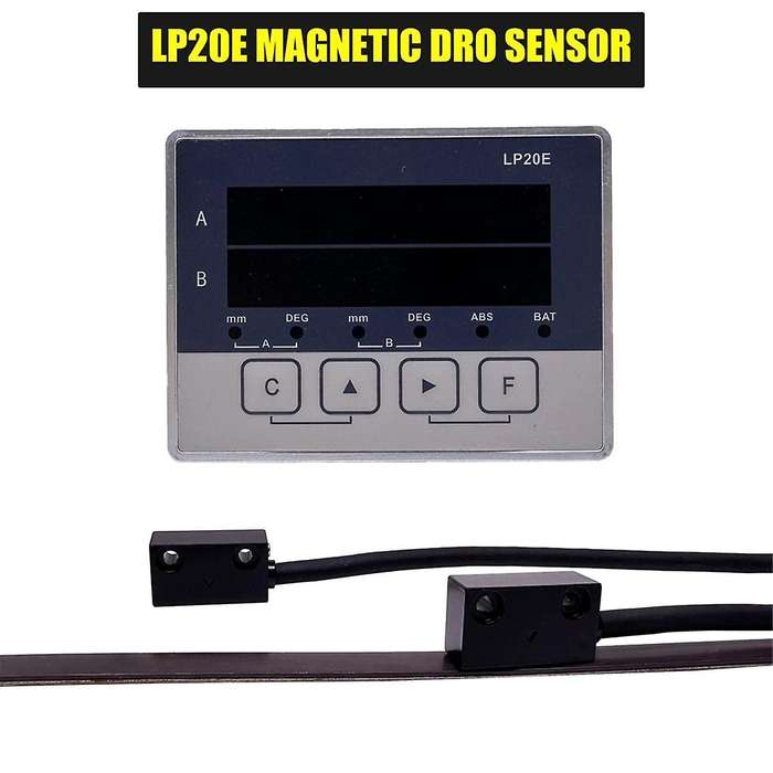 LP20E 2 Axis Digital Display DRO Magnetic Sensor Tape Displacement Readout Scale Position Transducer