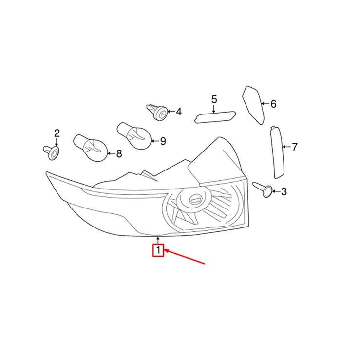 Lr074813 Left Taillight Light Led Tail Lamp Assembly Rear Turn Signal Lamp for Evoque 2012-2015