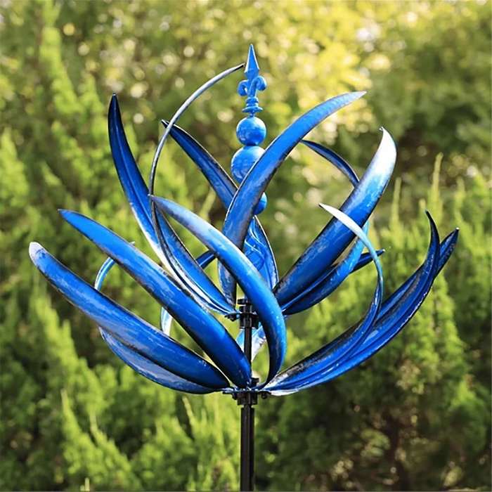 Lucky Flower Windmill, Windmill for Gardening and Gardening, Metal Gardening Windmill, Outdoor Yard
