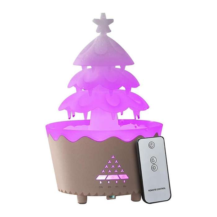 Lucky Tree Aromatherapy Essential Oil Diffusers Rotatable Water Drip Humidifier for Home 250ml 7 Col