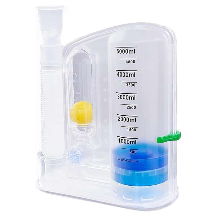 Lung Exerciser Device, Breathing Trainer - 5000ML Inhale Volume Measurement, Equipped with Ball Flow