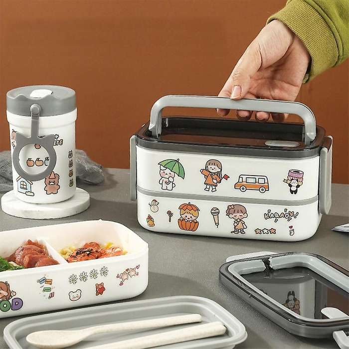 Lunch Box Food Container Bento Box Microwave Safe Lunch Box School Kid's Food Storage Children's Lun