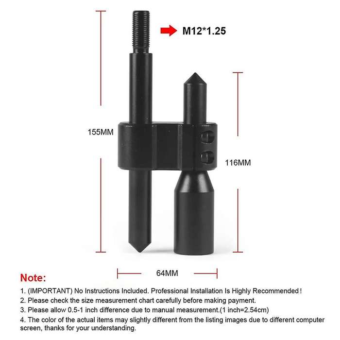 M12x1.25 Aluminum Car H Type Shift Knob Extension Adjustable Extender Gear Shifter with Three Adapte