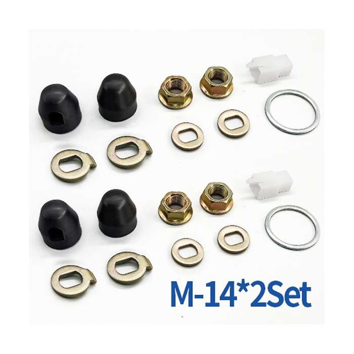 M14 2set Ebike Wheel Motor Shaft 14mm Shaft Screw Cap Washer/spacer/nut Cover E-bike Wheel Lock For