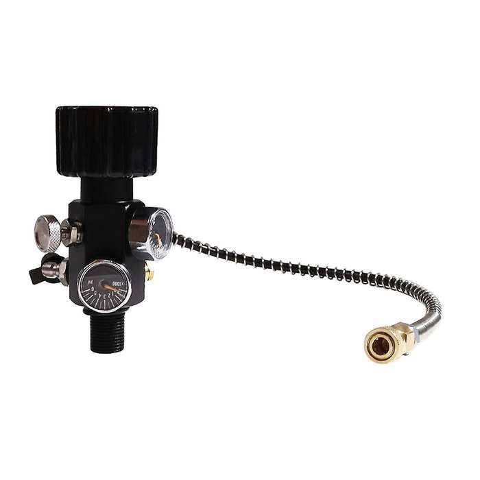 M18x1.5 Pcp Tank Gauge Charging Valve Fill Station Gas Cylinder Refill Adapter 6000psi with 50cm Ho