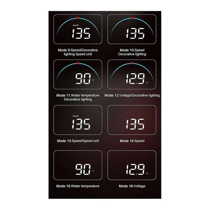 M8 Hud Head-up Display Obd Car Display Speedometer Universal
