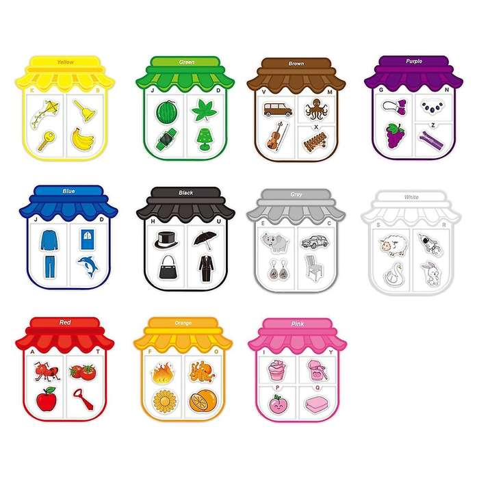 Magnetic Color Sorting Toy Alphabet Game Learning Letter Recognition Color Shape Matching Children'S