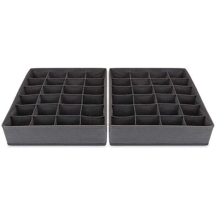 Clothes Drawer Divider -foldable with 24 Cells for Underwear Storage