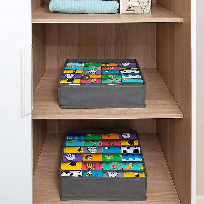 Clothes Drawer Divider -foldable with 24 Cells for Underwear Storage