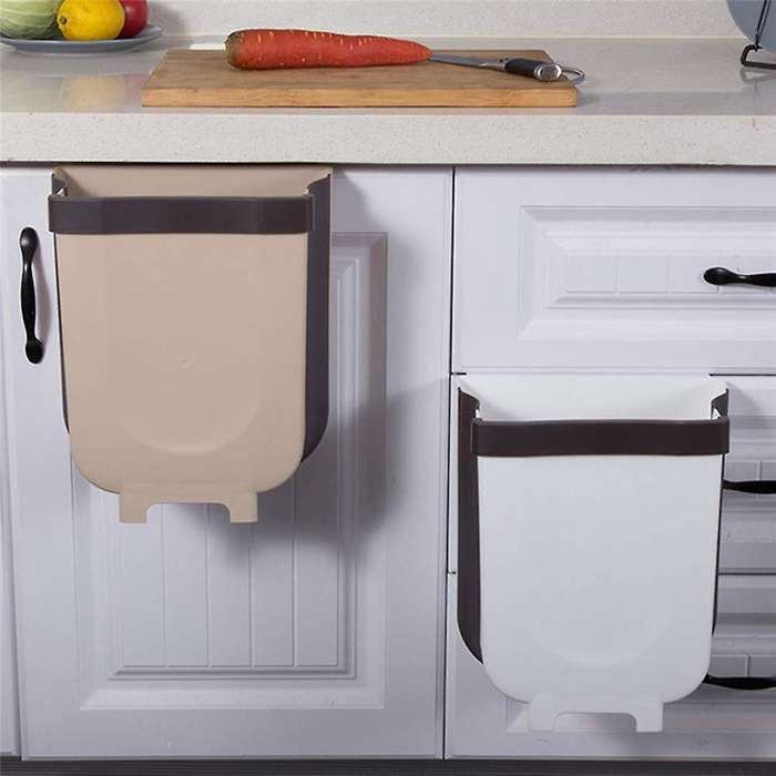 Portable Hang Trash Can Foldable Mini Trash Bin Garbage Can A