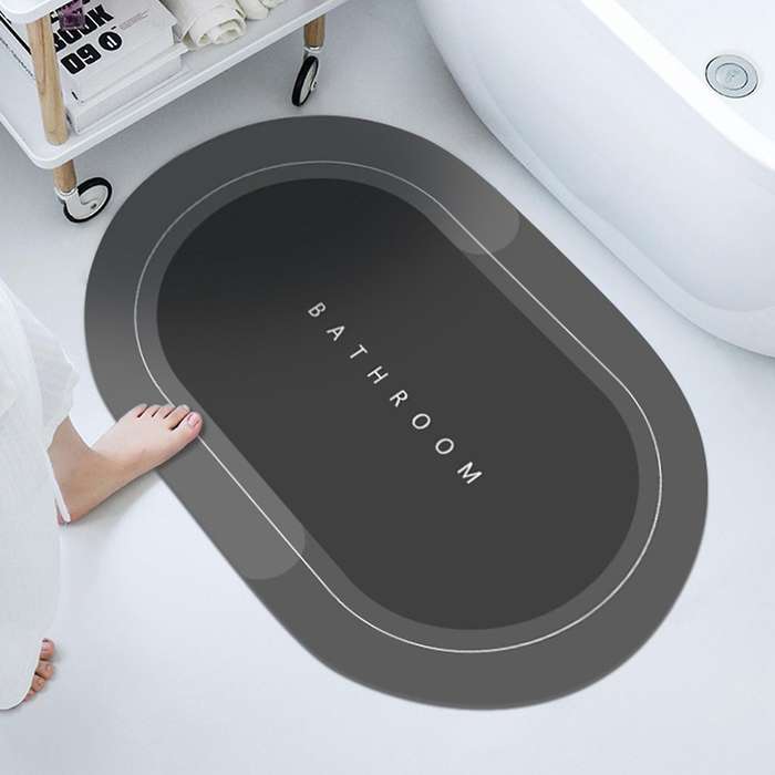 Super Absorbent Mat Quick Drying Bathroom Rug Non-slip Home Decor C
