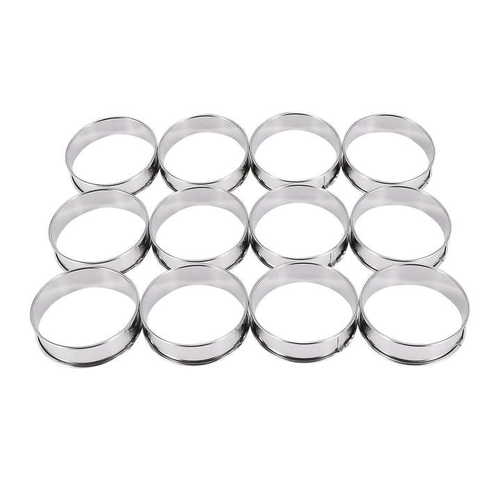 Tart Rings Stainless Steel Round Muffin Rings Crumpet Rings Molds