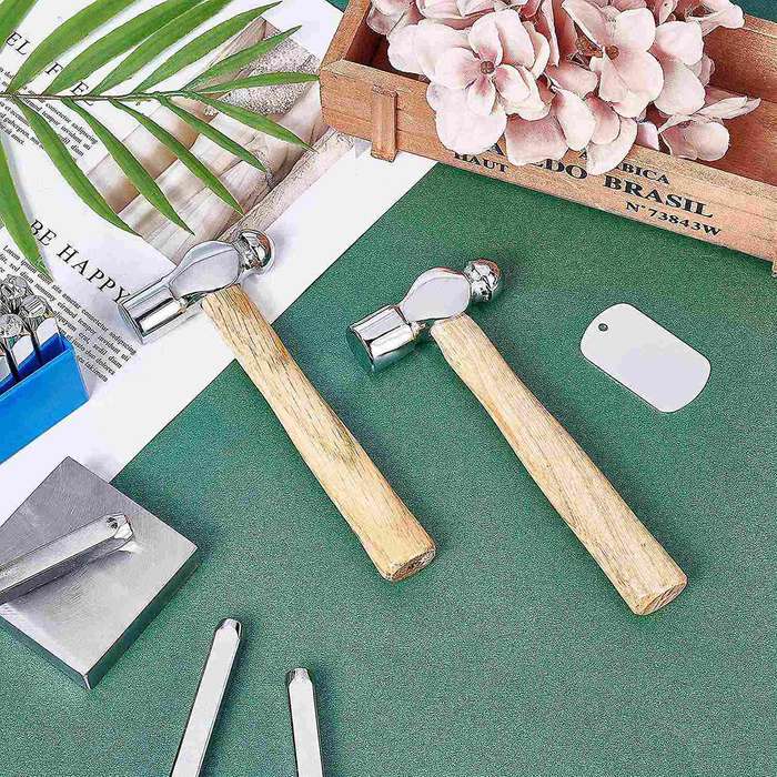 2pcs Ball Peen 4oz Metal Jewelry Hammer Dual-sided 15.5cm/6.1inch