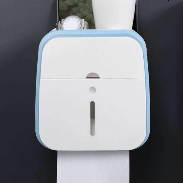 Toilet Tissue Box Paper Rack Wall-mounted Perforation Waterproof C