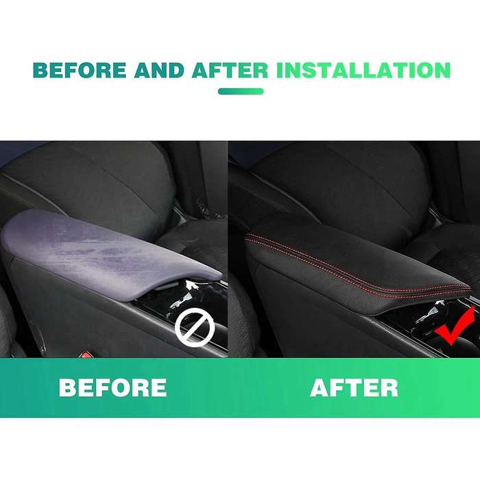Armrest Box Cover for Toyota Chr 2017-2019 Armrest Lid, Black Line