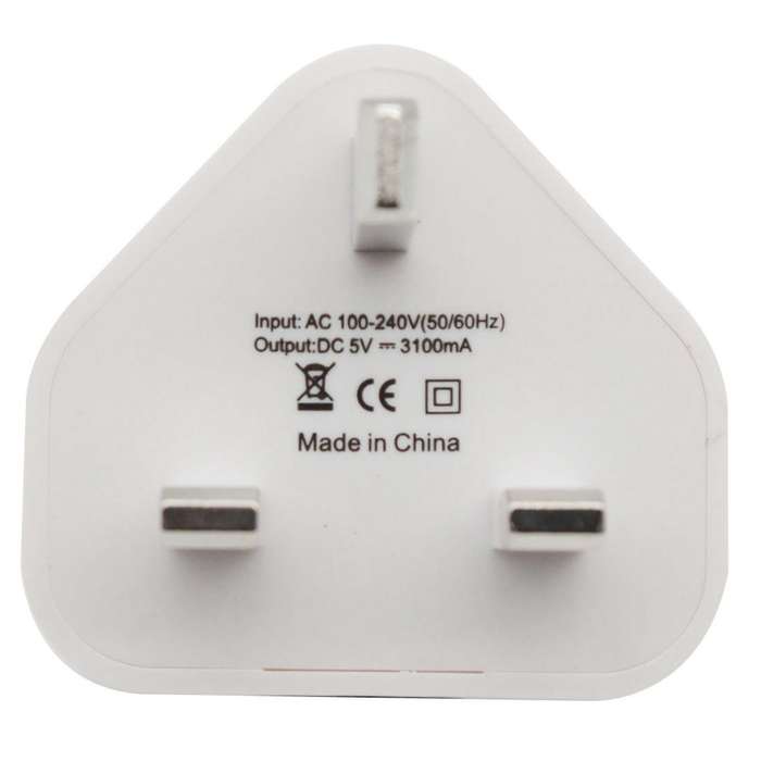 Usb Power Adapter Mobile Phone Charger Smart Travel Charger(uk Plug)