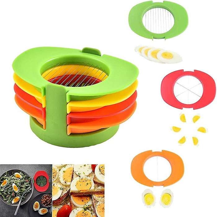 Multifunctional 4 In 1 Egg Slicer,hard Egg Slicers with Cutting Wires