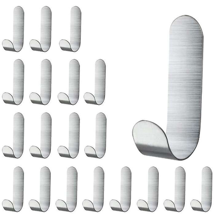 20pcs Adhesive Hooks,metal Adhesive Wall Hooks,robe Towel Hooks