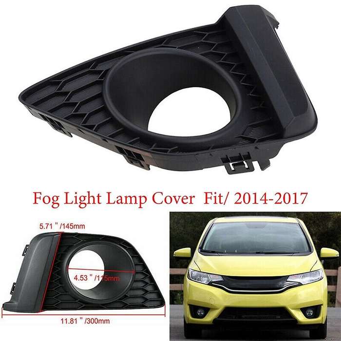 1x Left Bezel Fog Light Cover with Hole for Honda Fit Jazz 2014-2017