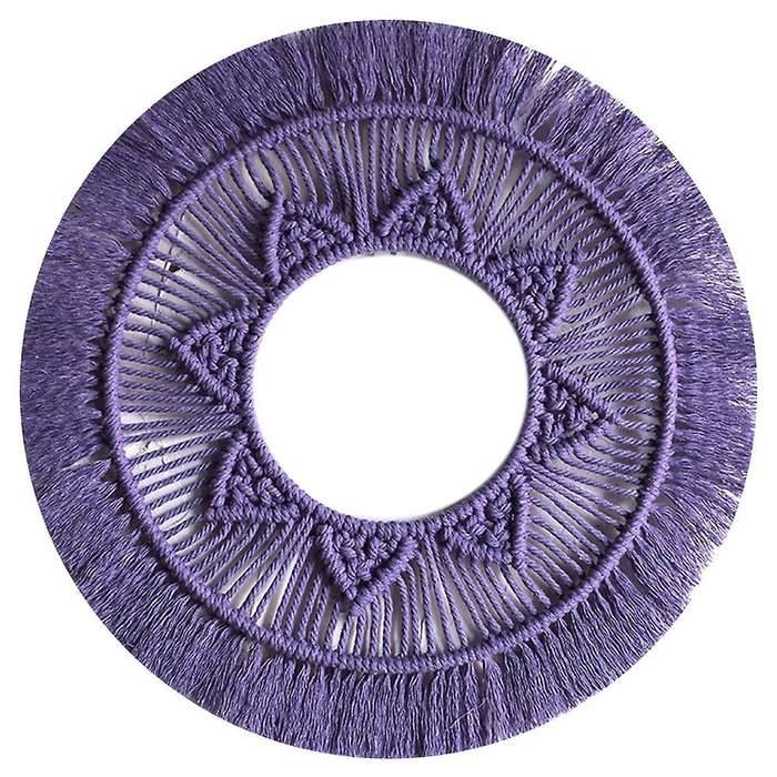 Ins Macrame Mirror Decoration Dark Style Home Decoration (purple)