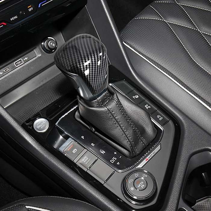 Carbon Fiber Gear Head Knob Shift Cover Trim for Tiguan L 2021 2022